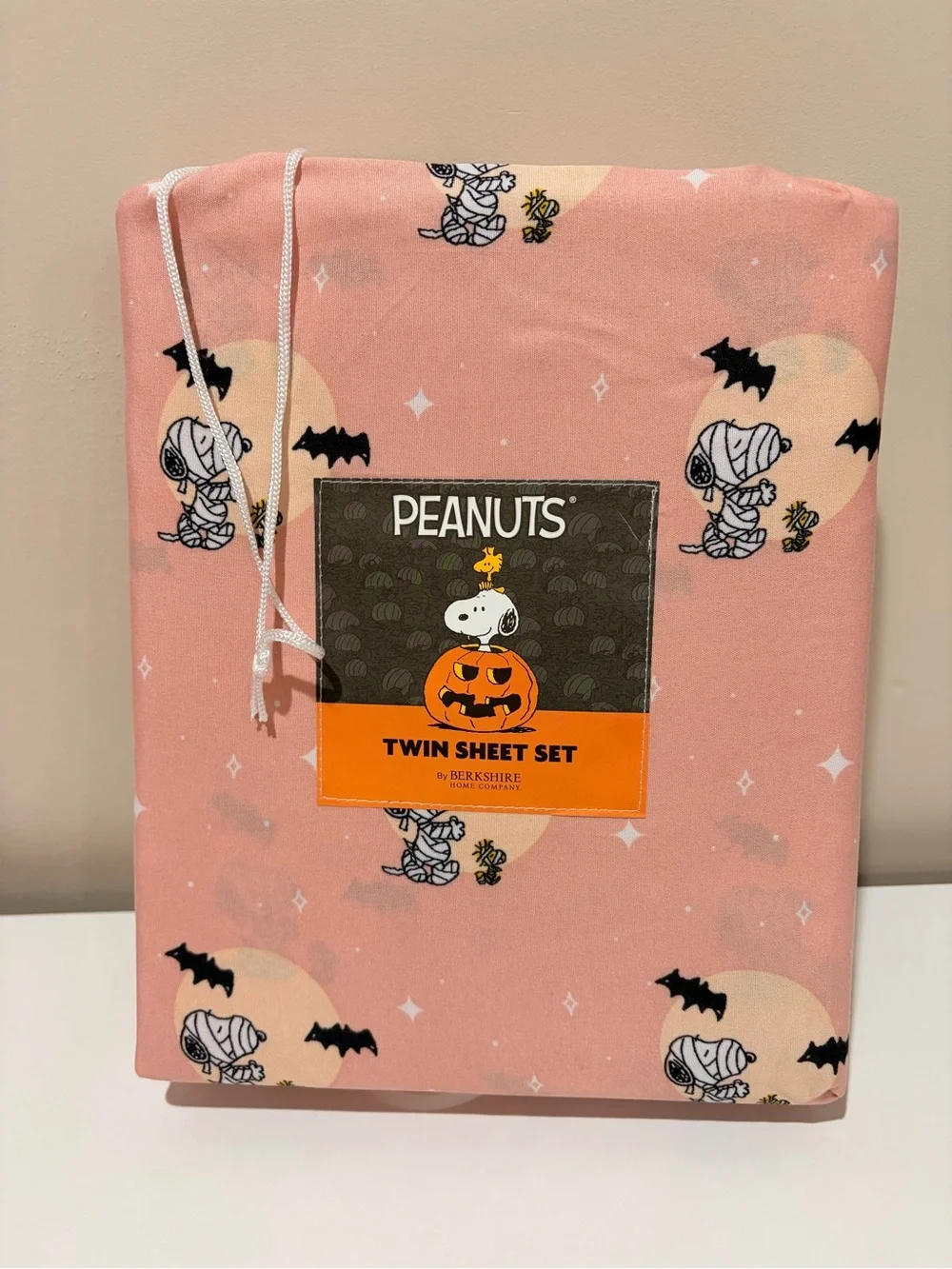 Peanuts Snoopy Halloween Sheets Pink Twin Berkshire Mummy Woodstock Ghosts Bats